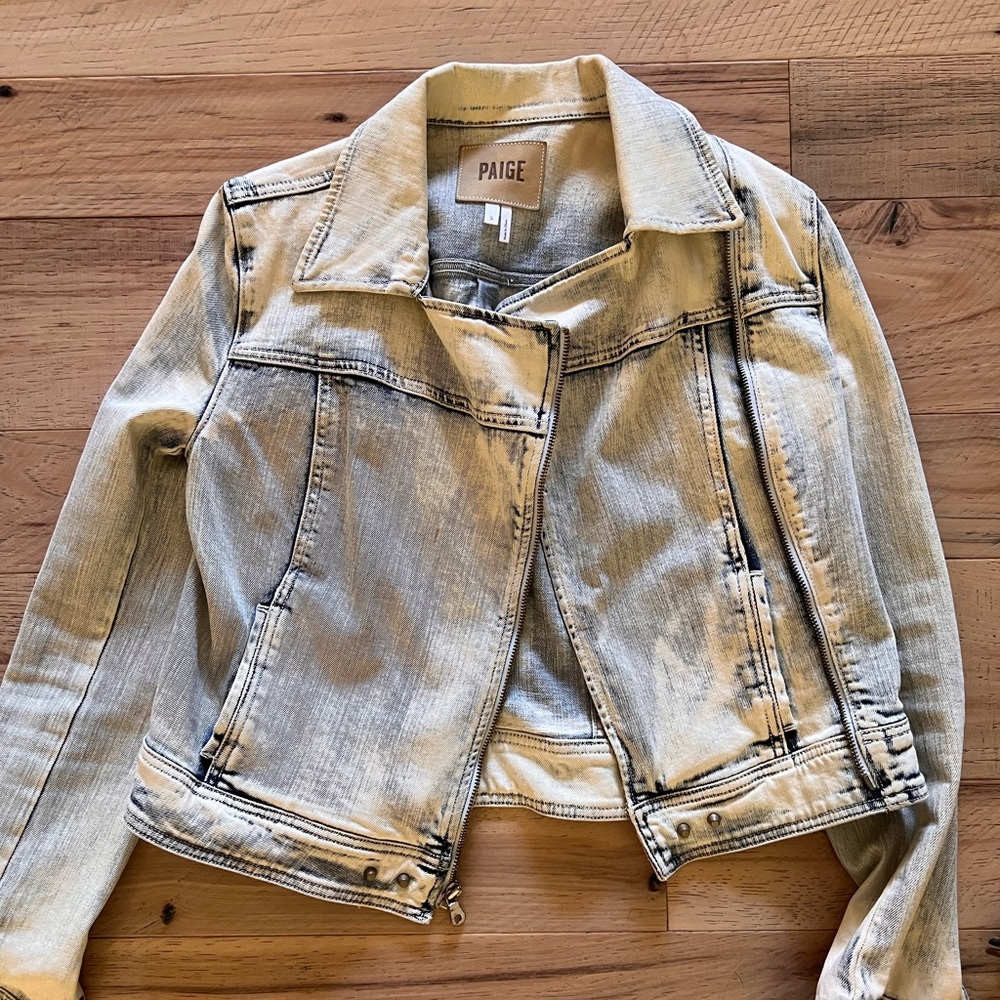 Paige denim acid washed jacket